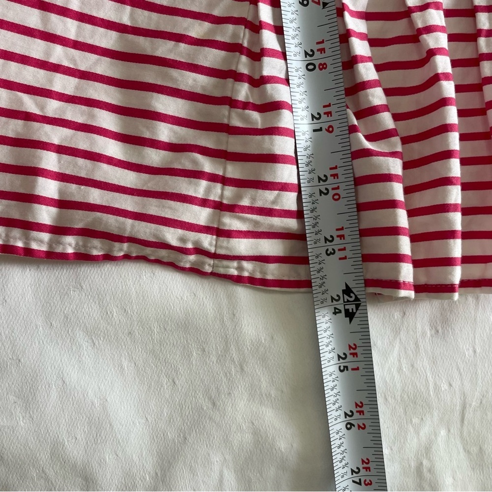 Jones New York Red and White Notched Collar Button Down Shirt 100% Cotton - Picture 8 of 8